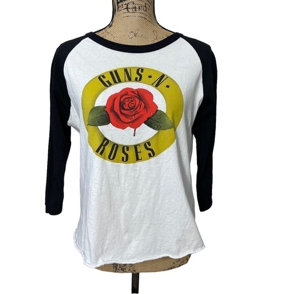 GUNS N’ Roses Baseball Quarter Sleeve Band Tee Size Medium - Picture 2 of 9